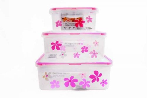 Conjunto de potes herméticos c/ 3 peças